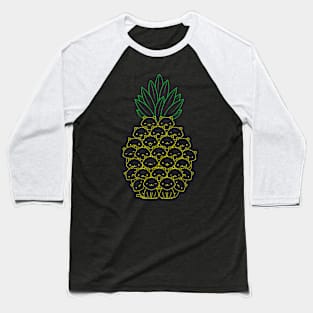 Pineaple Cat Baseball T-Shirt